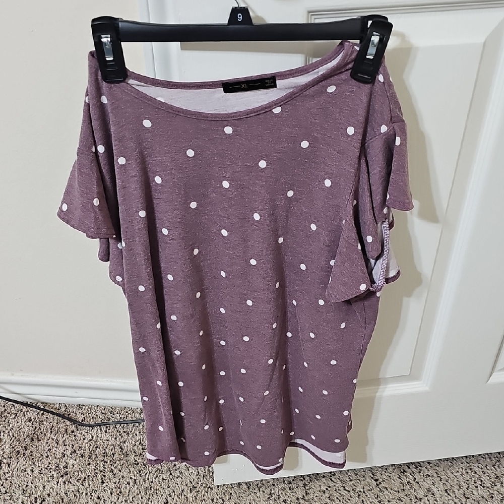 Polka Dot Women's Top - Purple